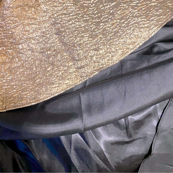 NWOT MAC DUGGAL Gold One Shoulder Bow Midi Dress - Size 4 - Picture 7 of 11